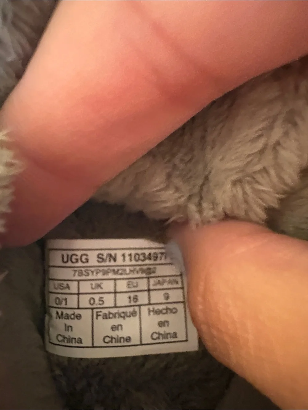 UGG Gray Plush Baby Booties - Cozy Slip-On Slippers
